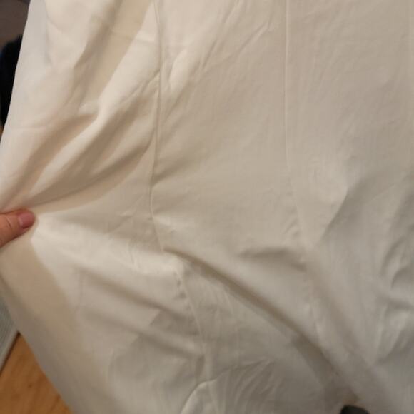 NWT Lulus Center of My Love White Satin Sleeveless Mermaid Maxi Dress, L - Picture 7 of 11